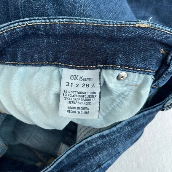 BKE Denim Parker Tailored Boot Cut Leg Stretch Jean Dark Wash Blue Women 31x28.5 - Picture 12 of 16
